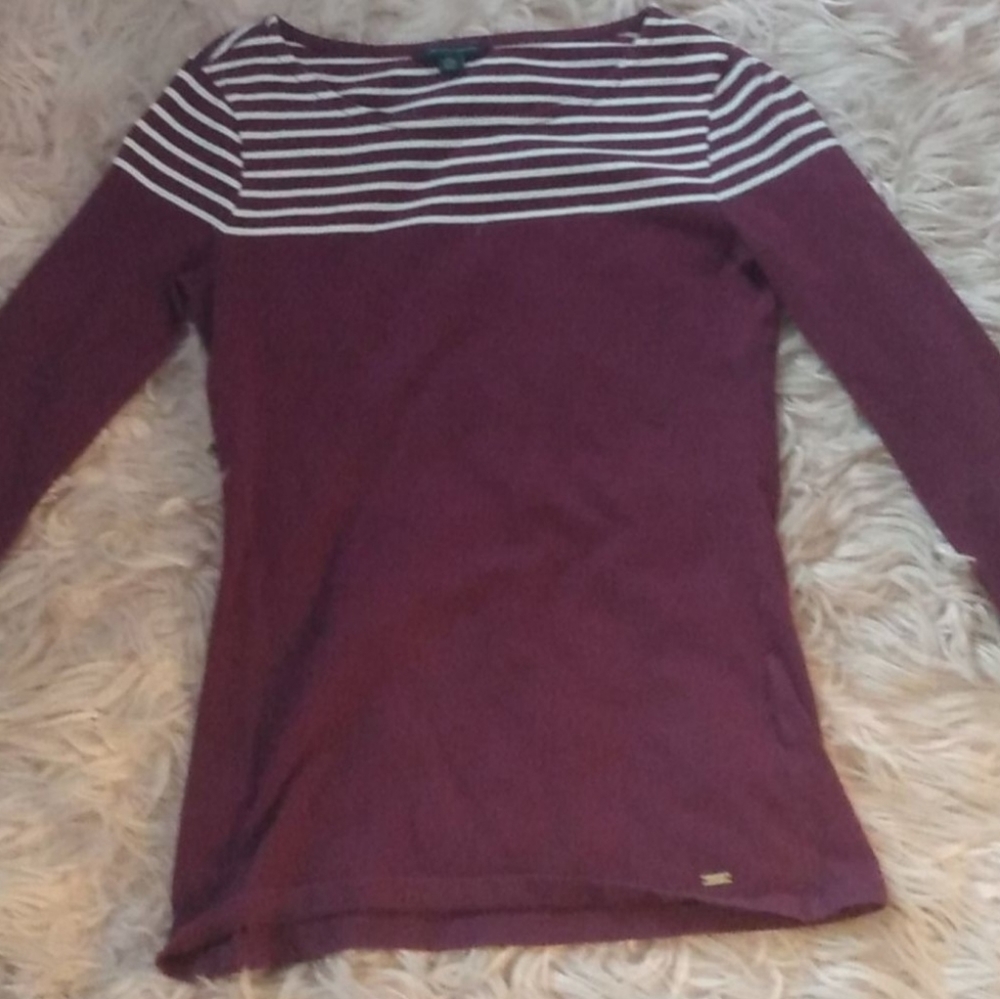 Maroon purple long sleeve shirt